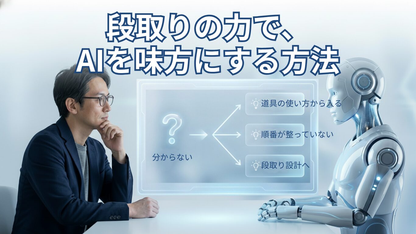 AIをどう使えばいいか分からない人へ｜初心者でも迷わないブログの段取り設計