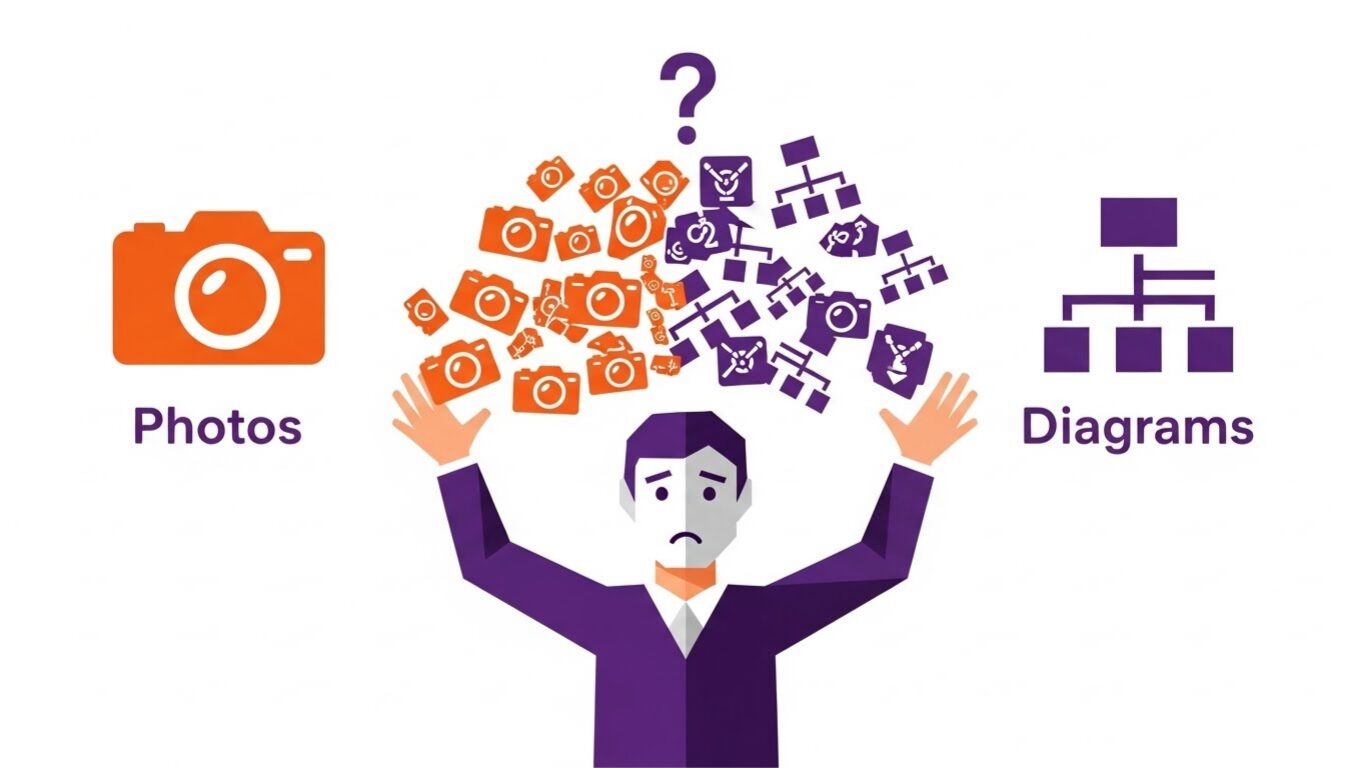 「写真」と「図解」をごちゃ混ぜに。だから混乱していたんです