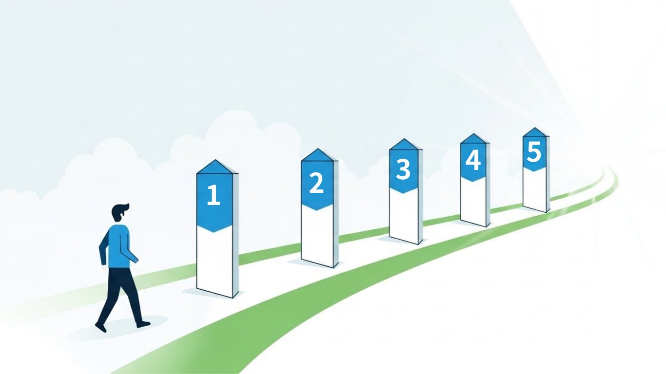 5ステップは「道しるべ」。迷子にならないための地図のようなものです