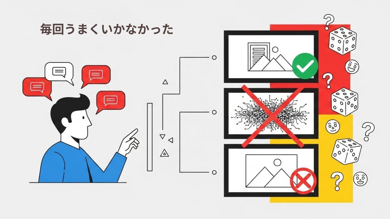 同じAIでも、ある時は完璧、ある時は失敗。なぜうまくいかないのか分からず...