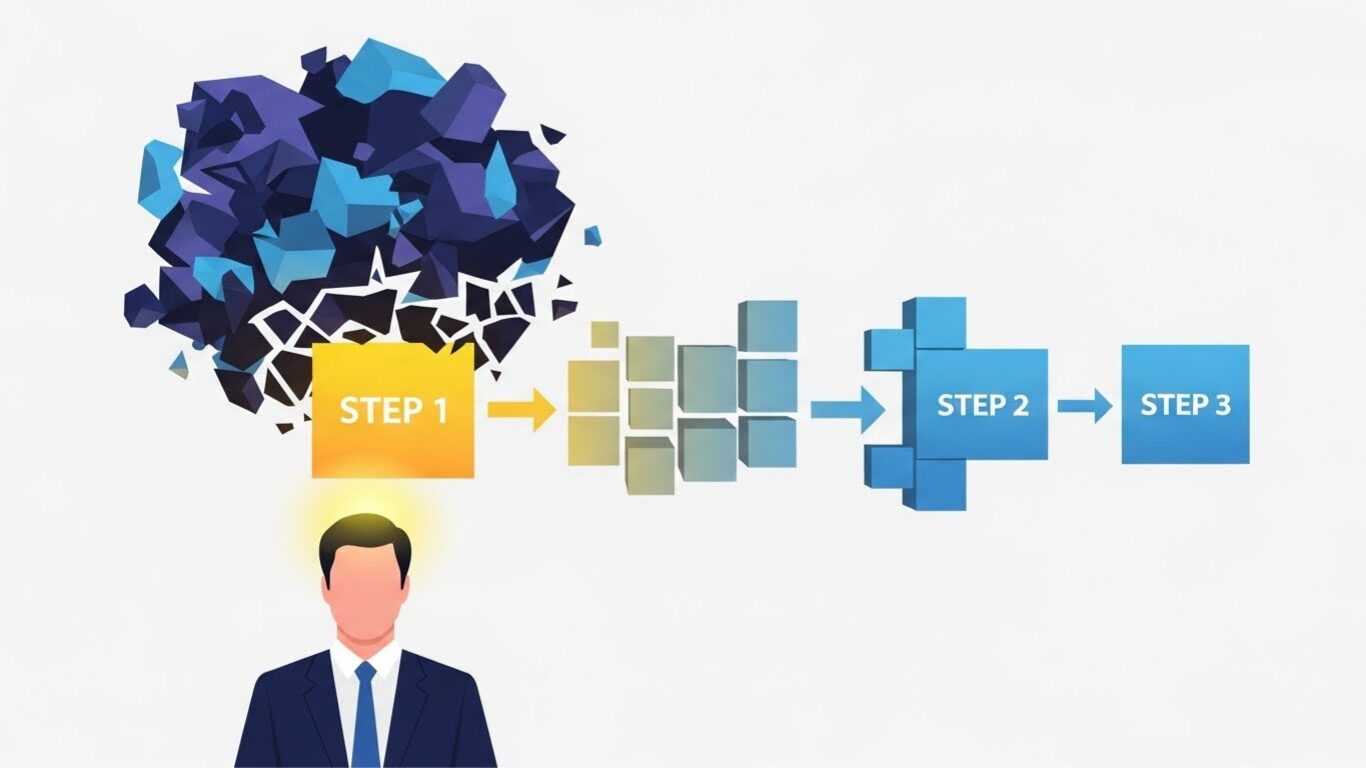 「一気にやらない」という発想の転換。大きなタスクを小さく分けることで道が開けました