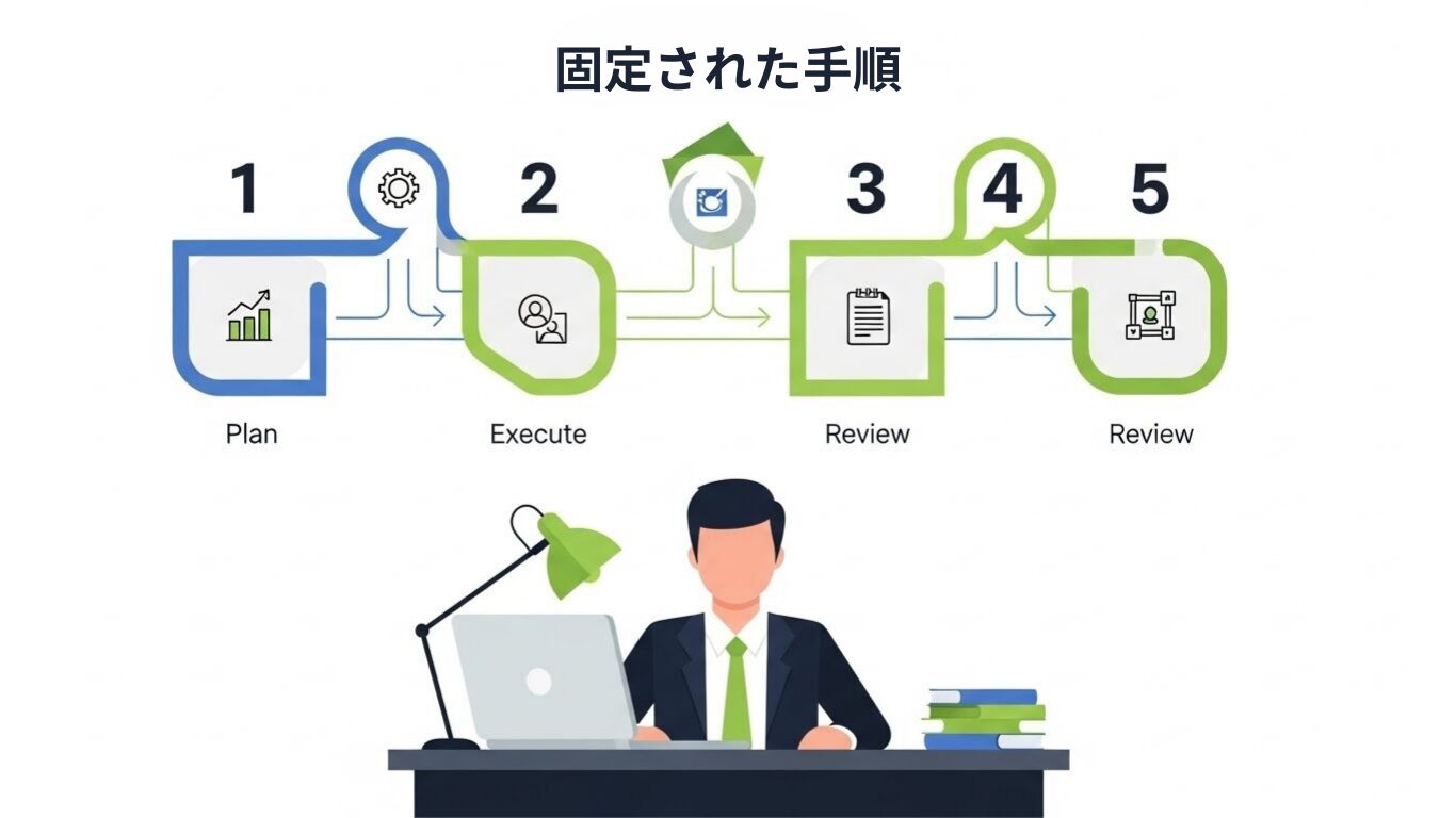 続く秘訣は「手順の固定化」。迷わないルートを作ることでした