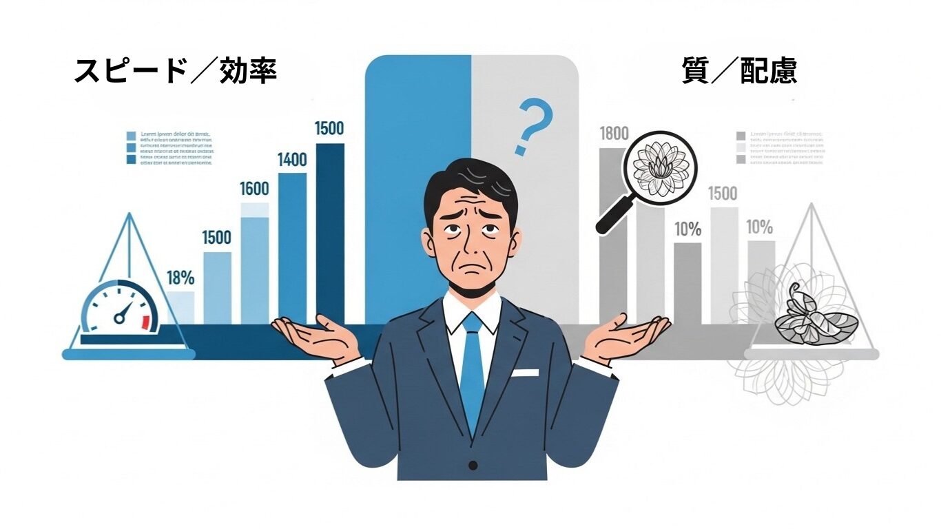 「生産性＝効率」という単純な図式に、現場の実感が追いつかない理由