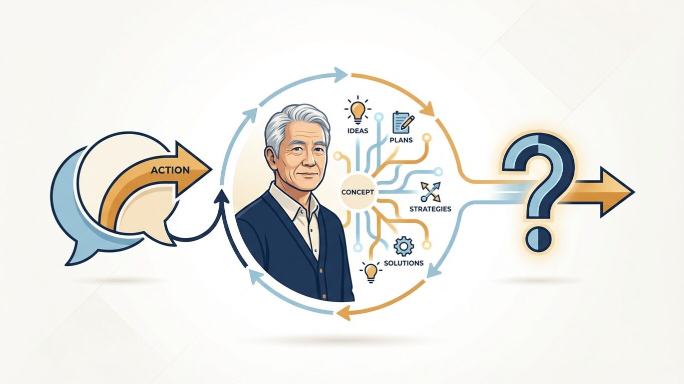 言葉が行動を生み、概念を開き、次の問いを作る。言語化は定年後最大の武器だった