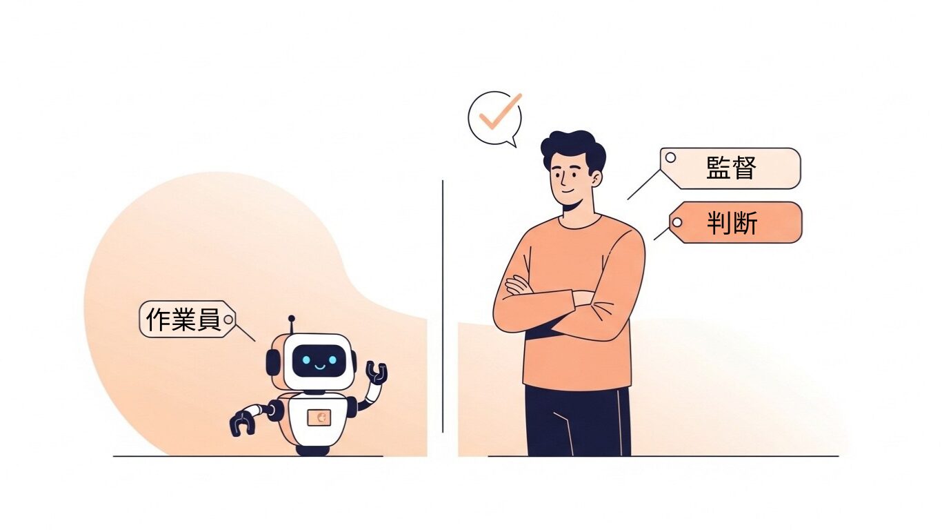 人とAIが役割を分担すれば、作業は驚くほど軽くなる