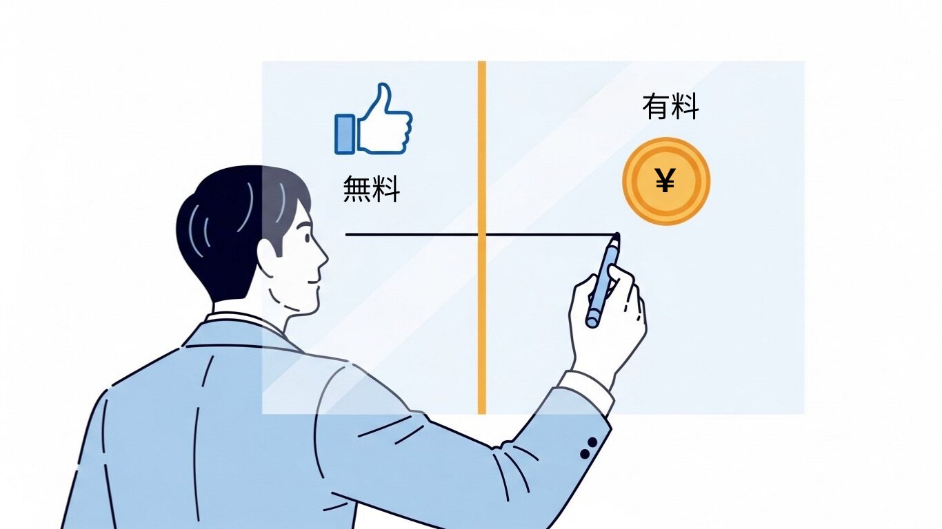 無料は「理解」まで、有料は「運用」まで。境界線が決まった瞬間