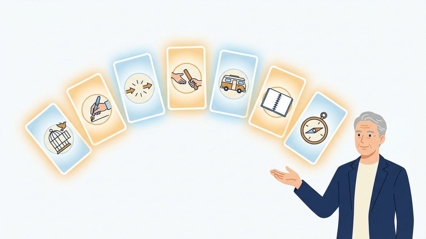 7つの旅、どこから始めてもいい。あなたが引き寄せられたカードが、今の入口だ