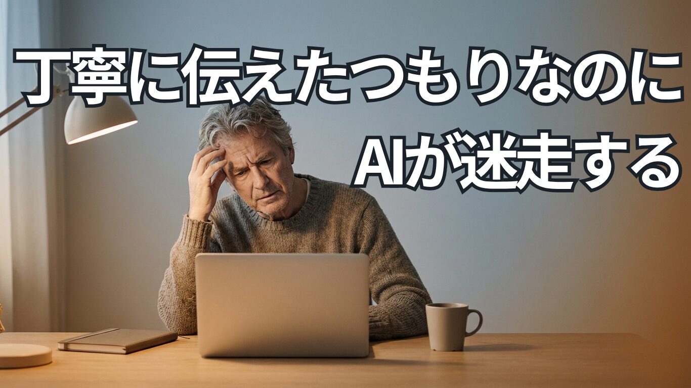 AIが迷うのは“情報の渡し方”が曖昧だから