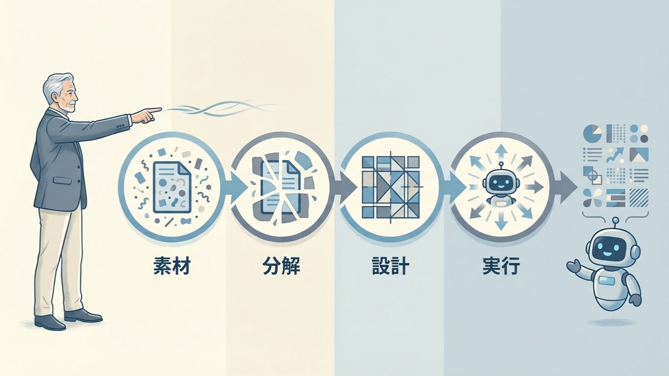 素材・分解・設計・実行——この順番がAIを迷わせない
