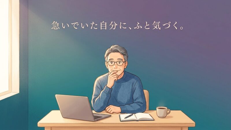 「早く正解が欲しい」その気持ちに、はっとする