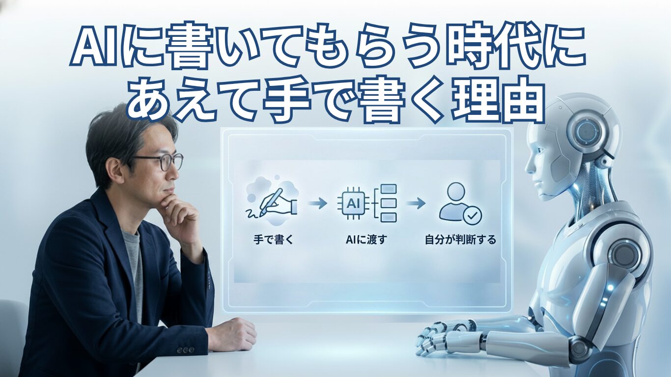 AIに書いてもらう時代に、あえて手で書く理由