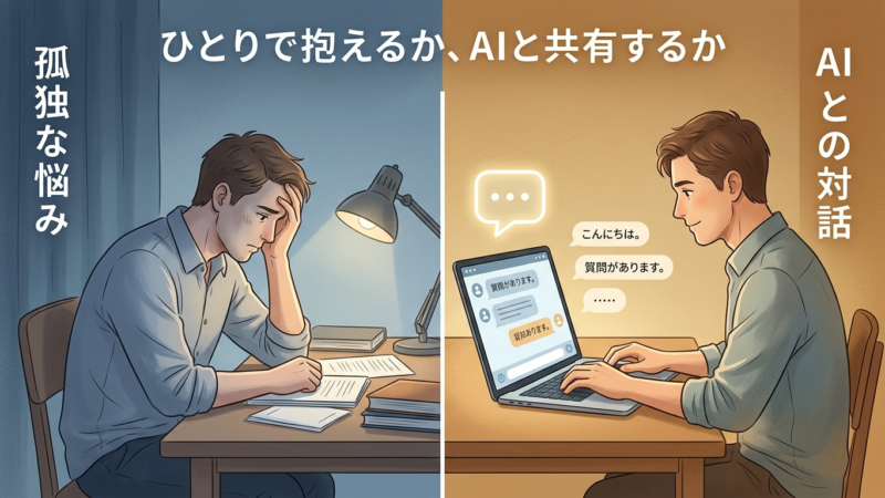 一人で抱えていたことに、今さら気づく