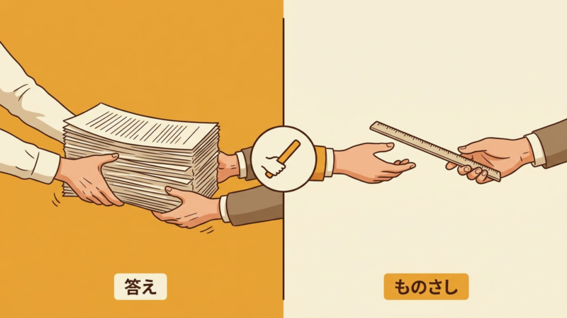 渡すべきは、答えではなく、ものさしだった