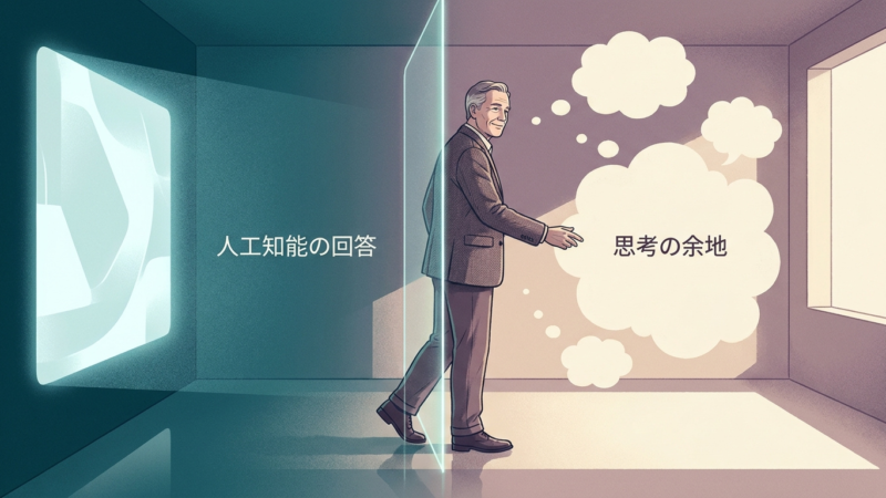 答えの外側に、自分の思考を置く