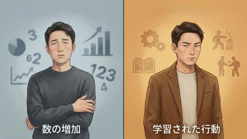 怖いのは数ではなく、覚えてしまった行動だった